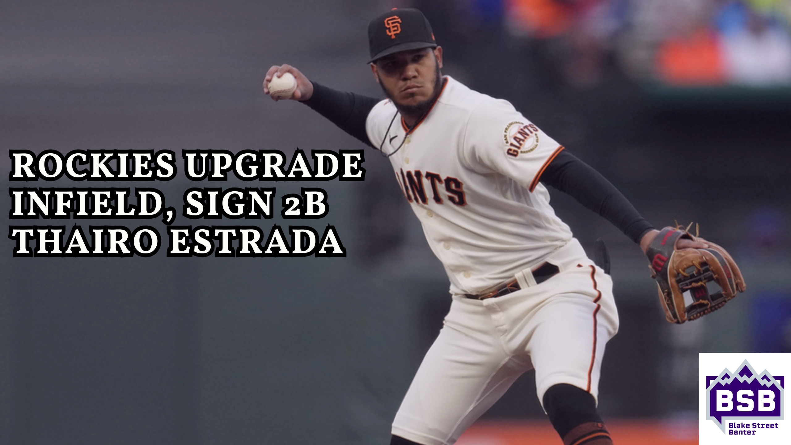 Thairo Estrada throwing a ball from 2B