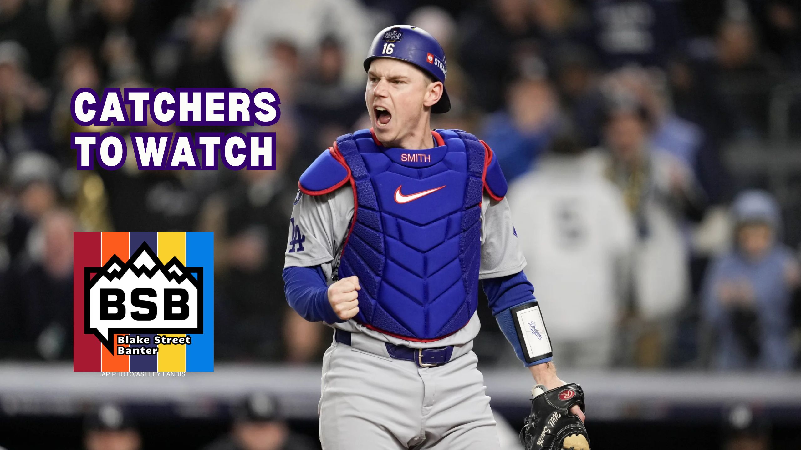 Catcher Will Smith of the Dodgers celebrating an out