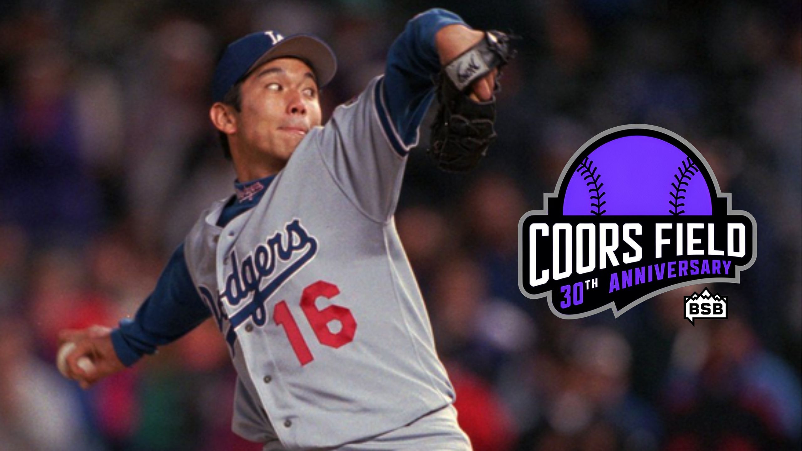Hideo Nomo celebrating his no-hitter at Coors Field