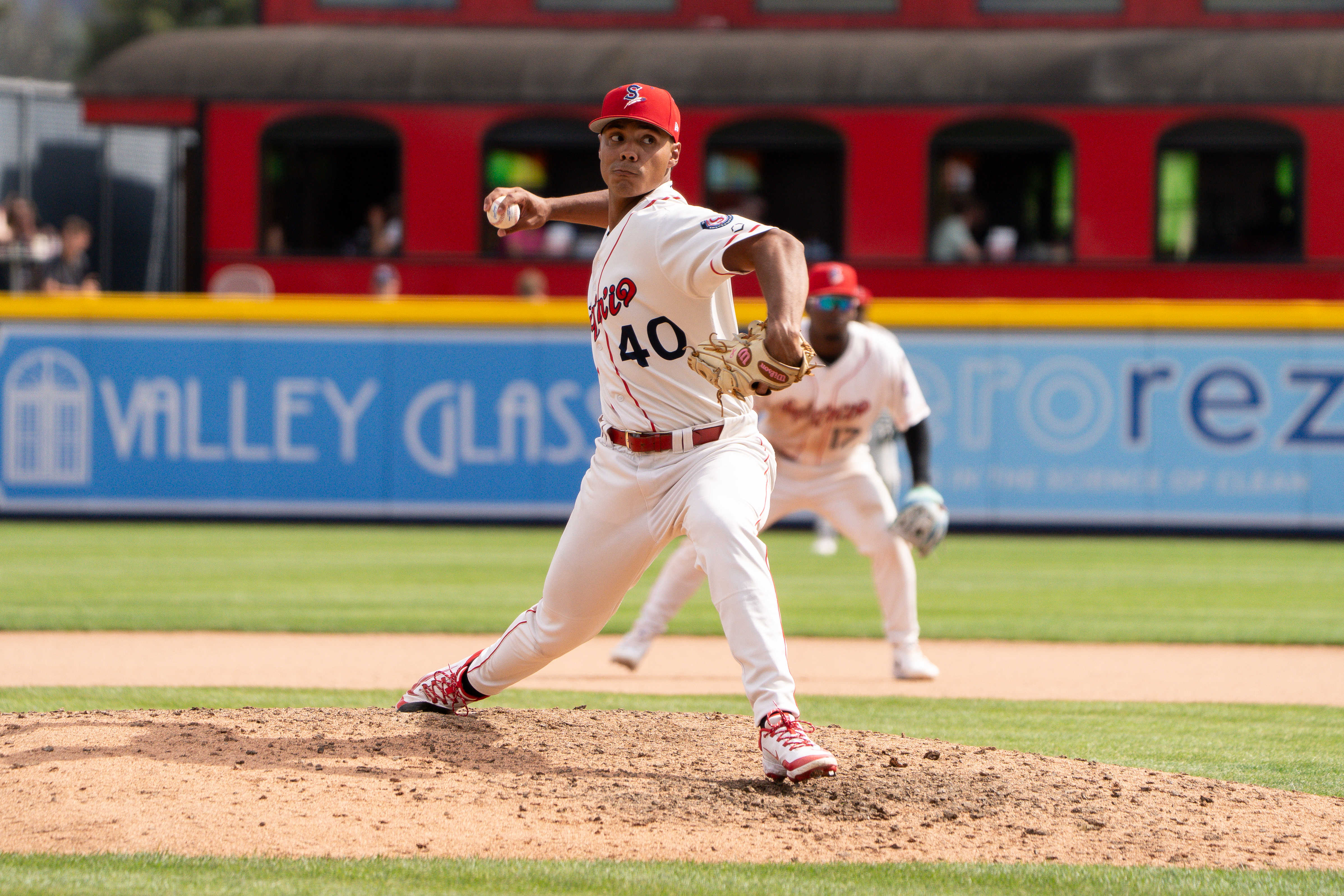 Fidel Ulloa pitching for Spokane Indians