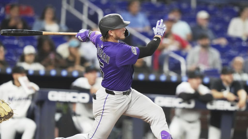 Hunter Goodman hitting Rockies